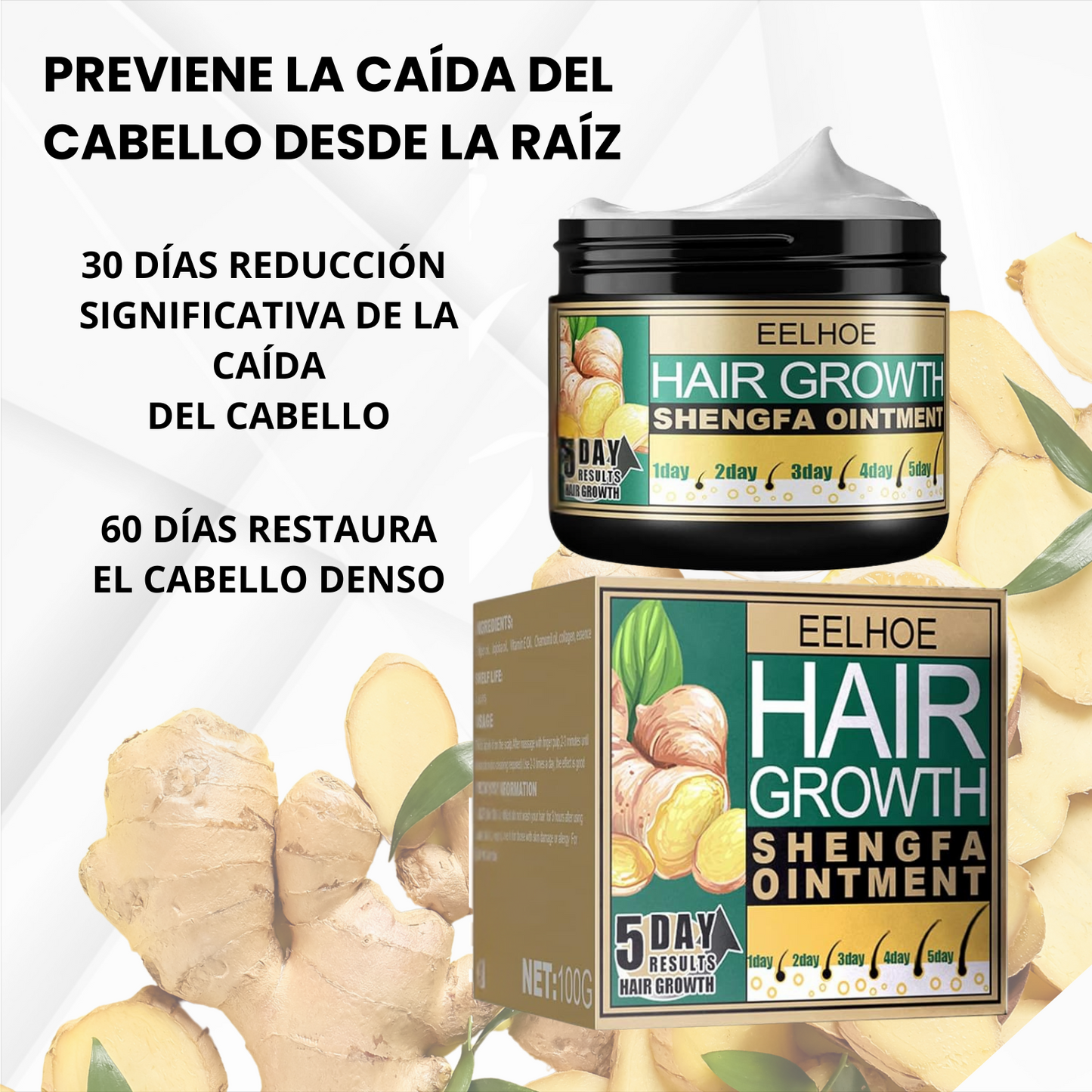 Crema Capilar de Jengibre – Formula Especial para Crecimiento y Nutrición del Cabello